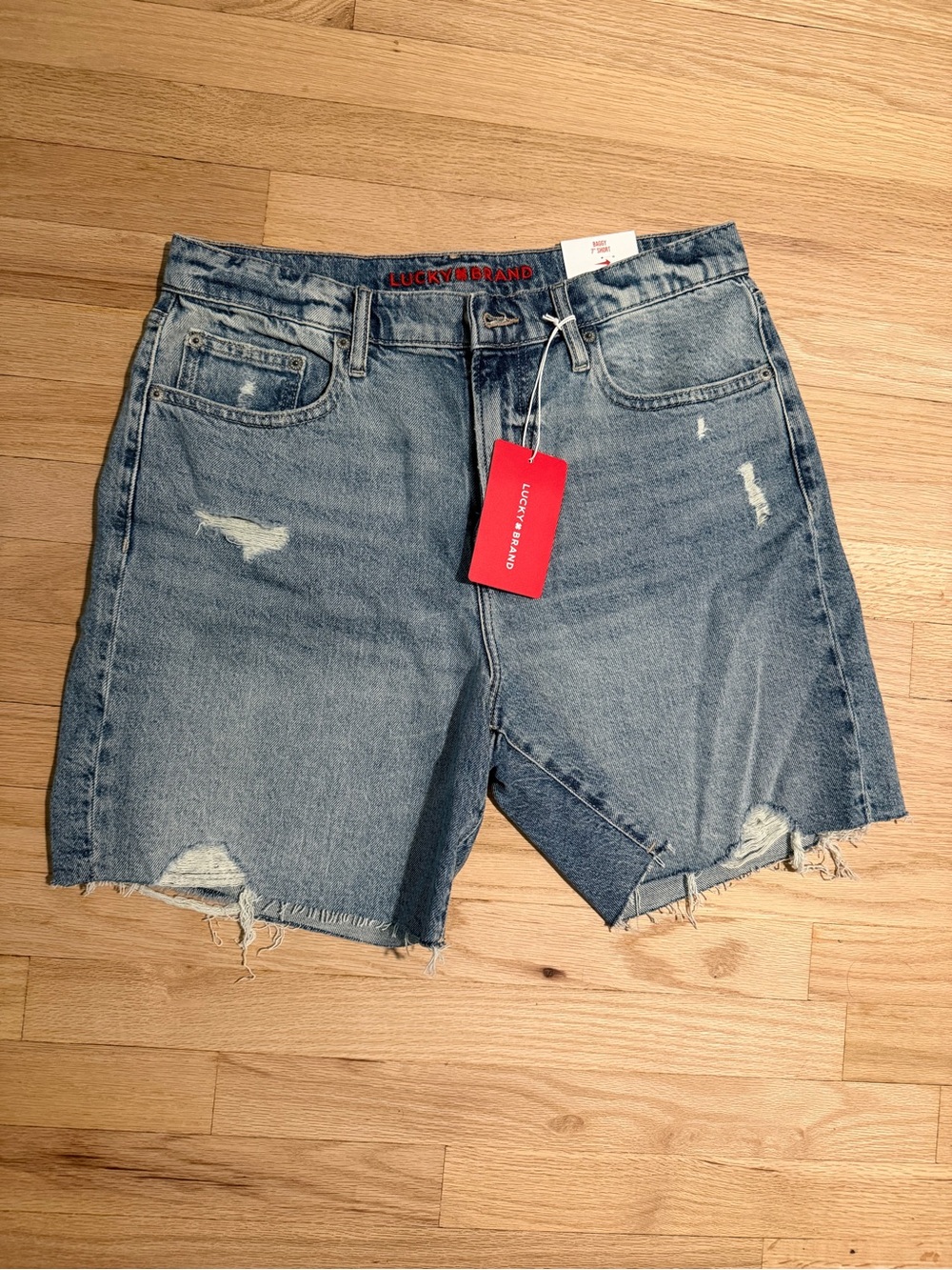 Lucky Brand Light Blue Distressed Denim Shorts